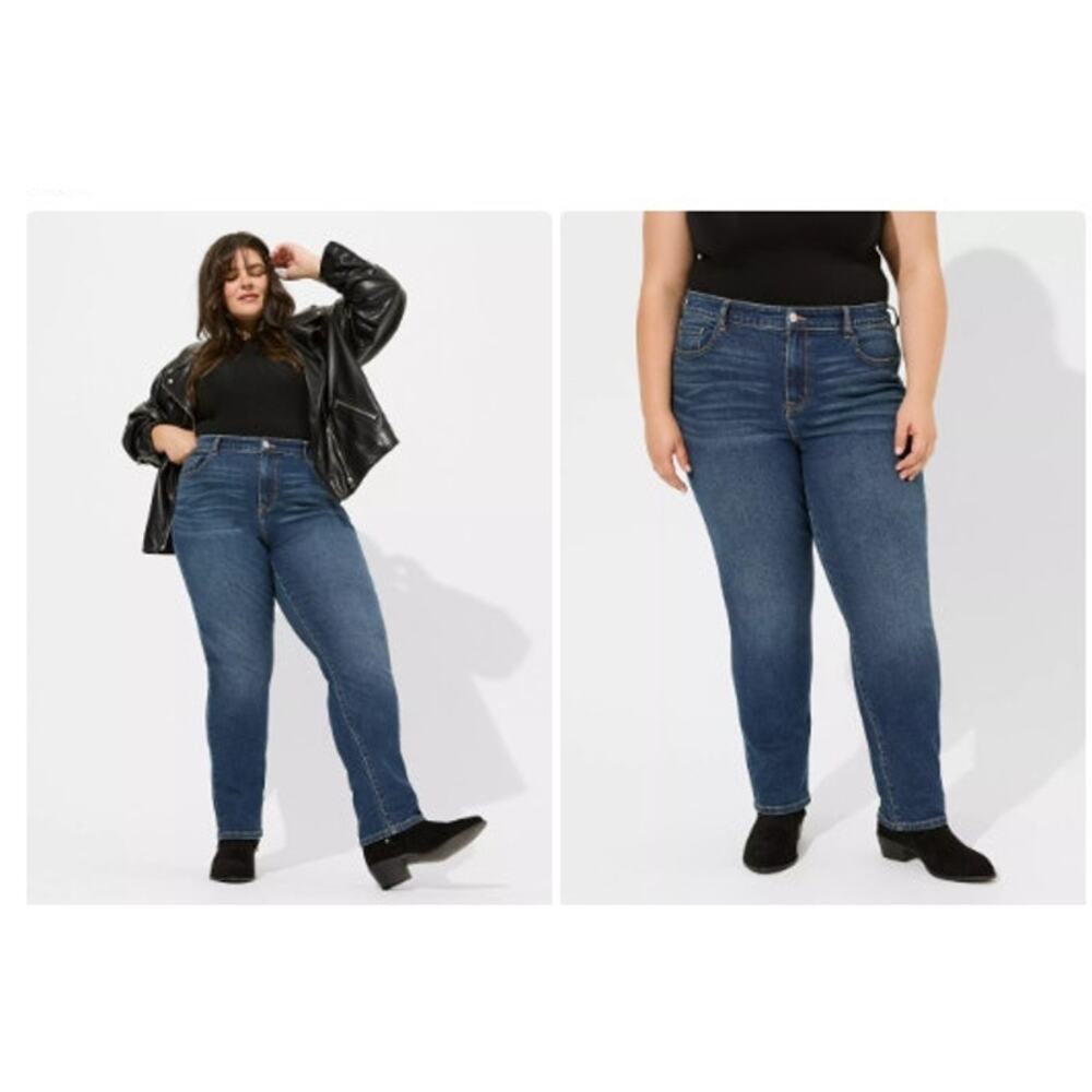 New NWT Torrid High Rise Classic Straight‎ Denim Jeans Size 18 R